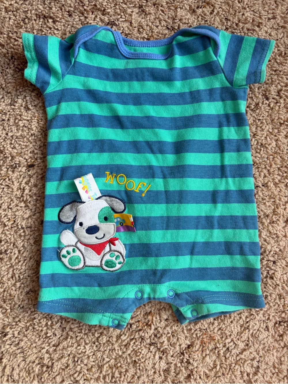 Taggies Boy Blue Romper Sz 6 months